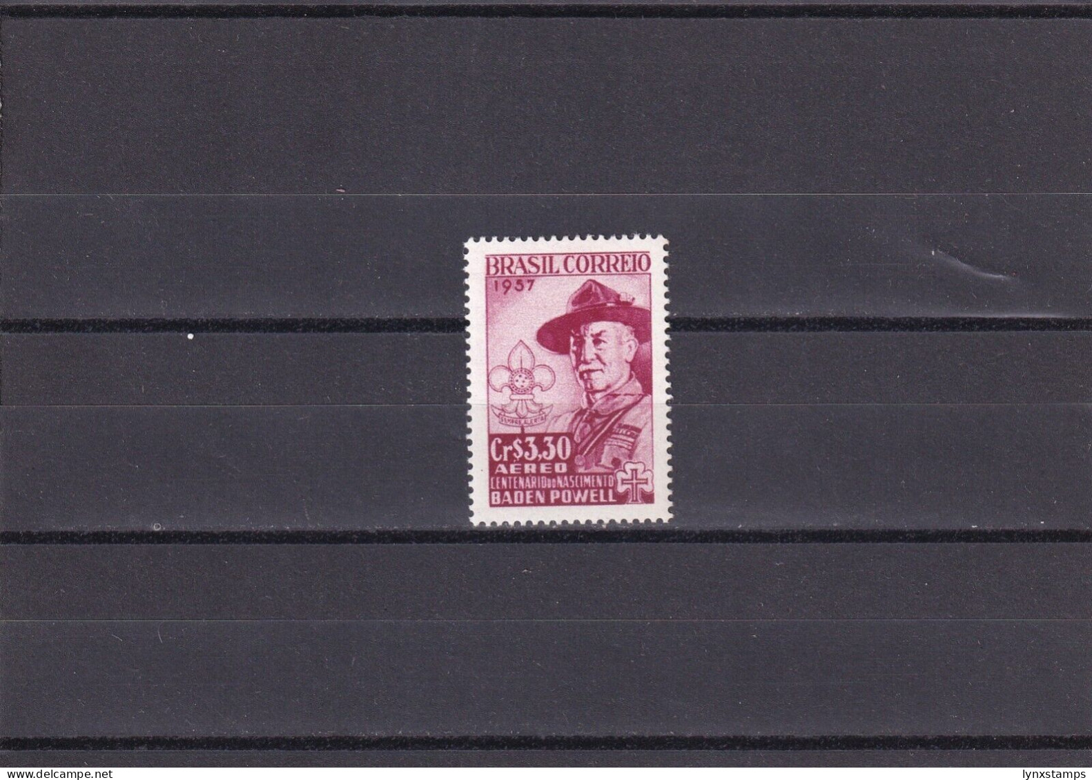 SA06 Brazil 1957 Airmail-100th Anniv Of The Birth Of Lord Baden-Powell MLH - Ongebruikt