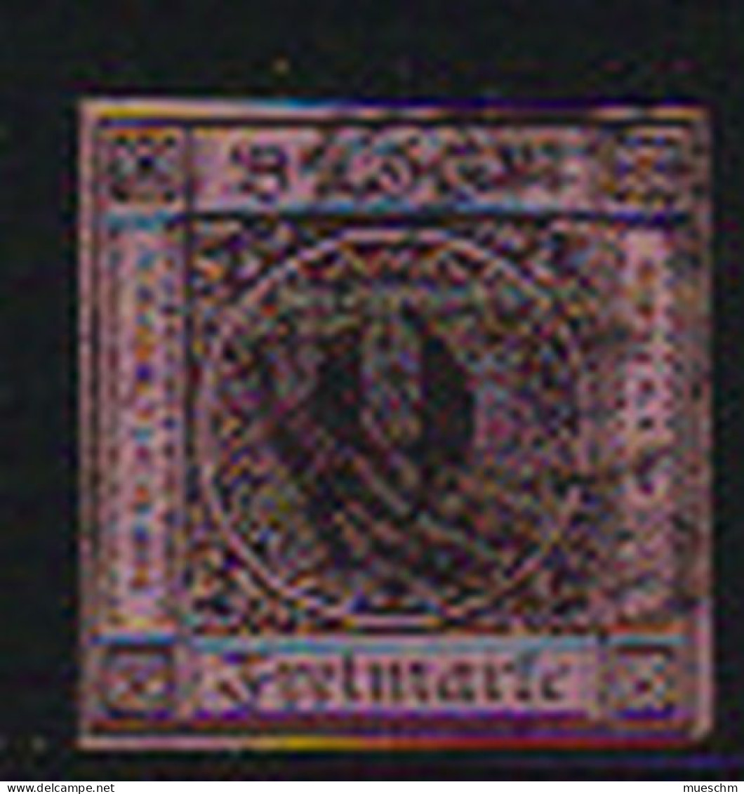 Deutschland/Baden, 1851, Freimarke 9Kr. Mi.Nr.4 Mit Fünfringstempel (8871W) - Oblitérés