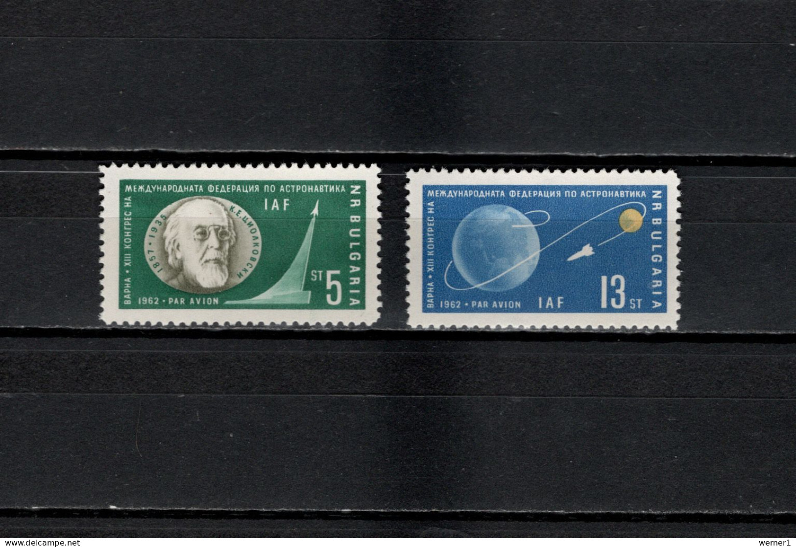 Bulgaria 1962 Space, Ziolkowski, Astronautik Congress Set Of 2 MNH - Europe