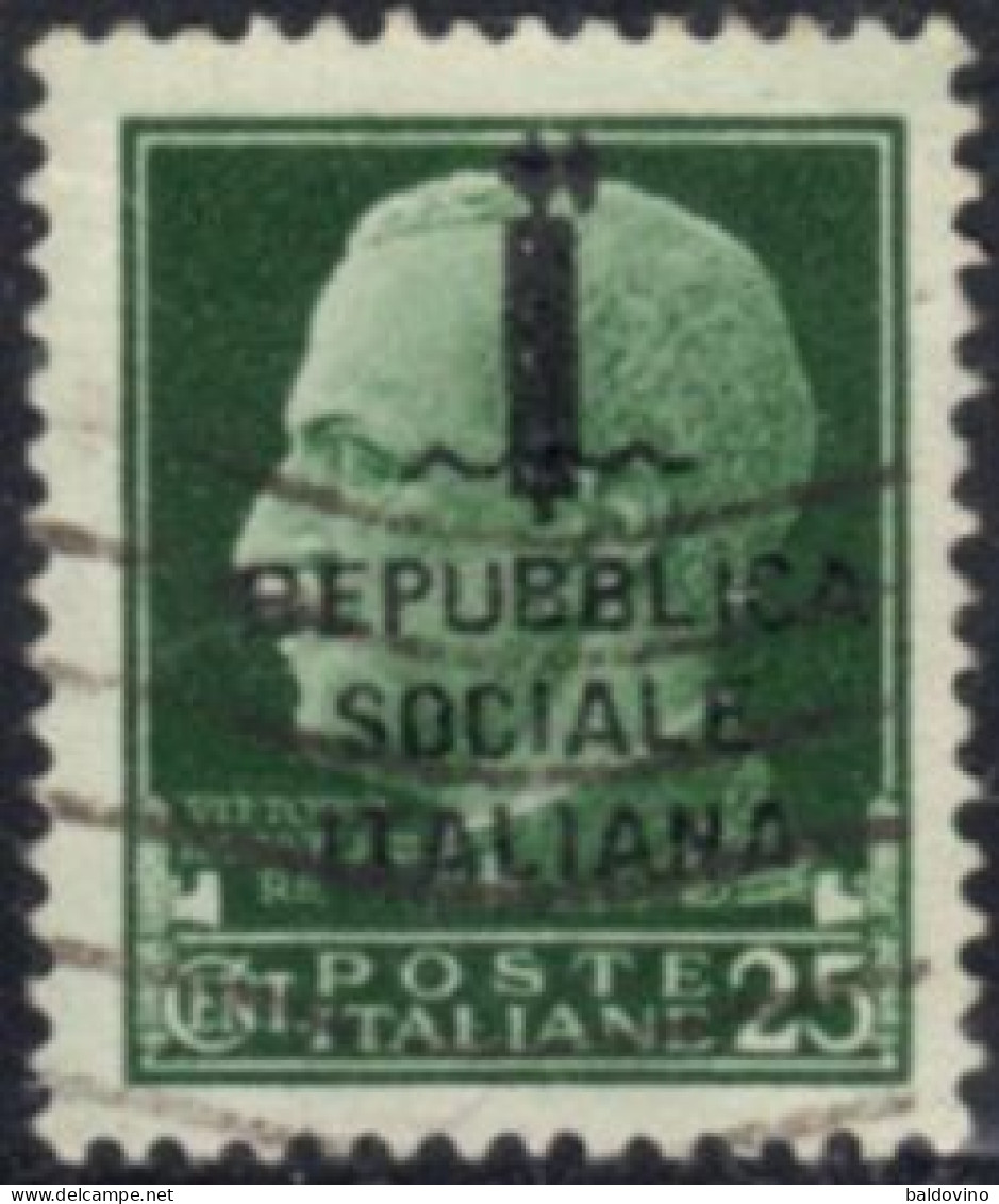 Italia 1944 R.S.I. 4 Valori - Oblitérés
