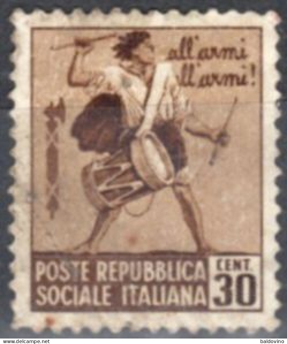 Italia 1944 R.S.I. 4 Valori - Usati