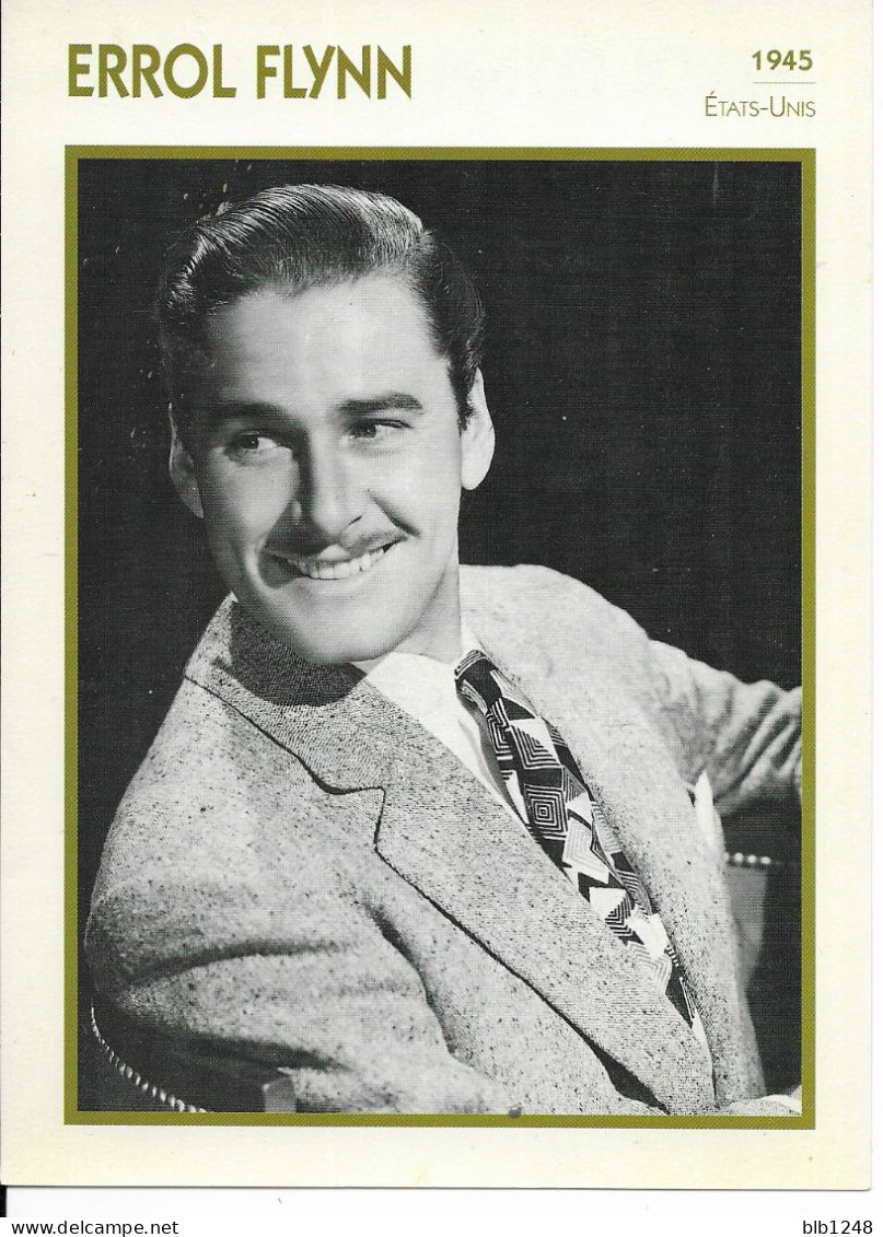 AUTRES COLLECTIONS CINEMA FILMOGRAPHIE PHOTO FICHE ERROL FLYNN ETATS-UNIS 1945 - Photographs