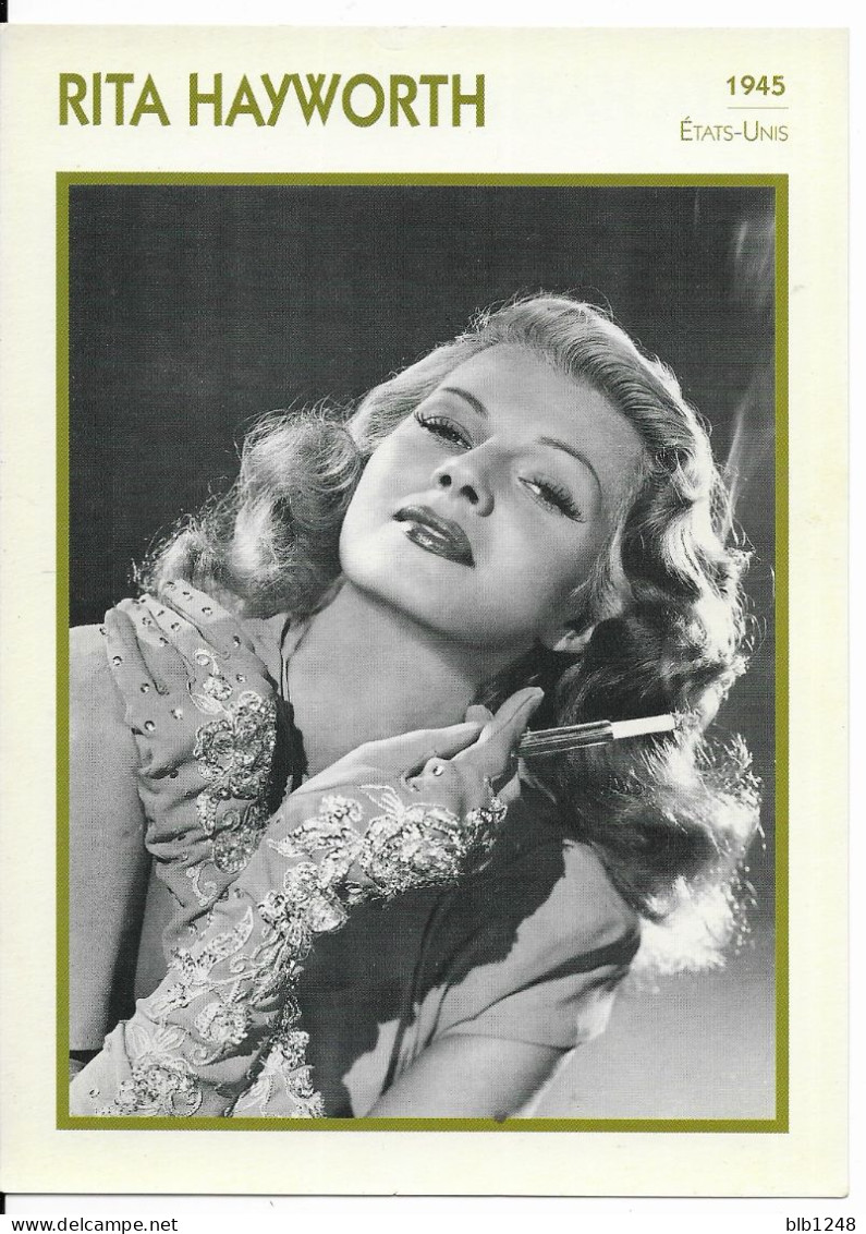 AUTRES COLLECTIONS CINEMA FILMOGRAPHIE PHOTO FICHE RITA HAYWORTH ETATS-UNIS 1945 - Fotos