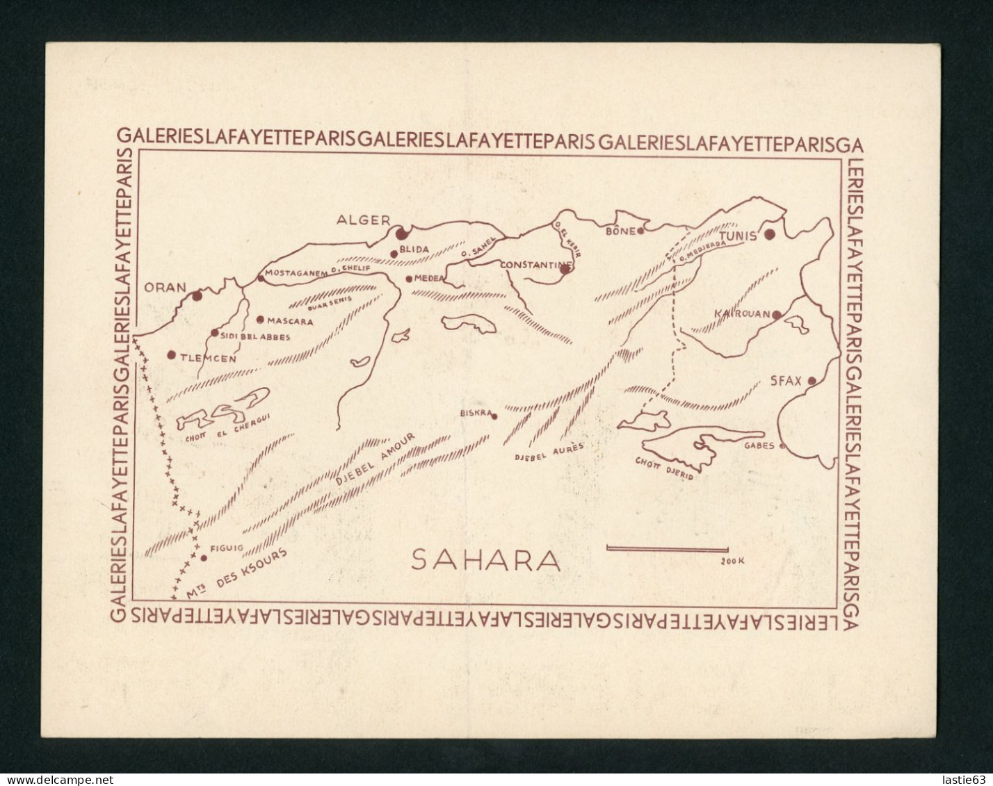 Publicité Galeries Lafayette Paris Exposition Coloniale Vincennes 1931  Algérie  Tunisie   Illustration  Silvestre - Other & Unclassified