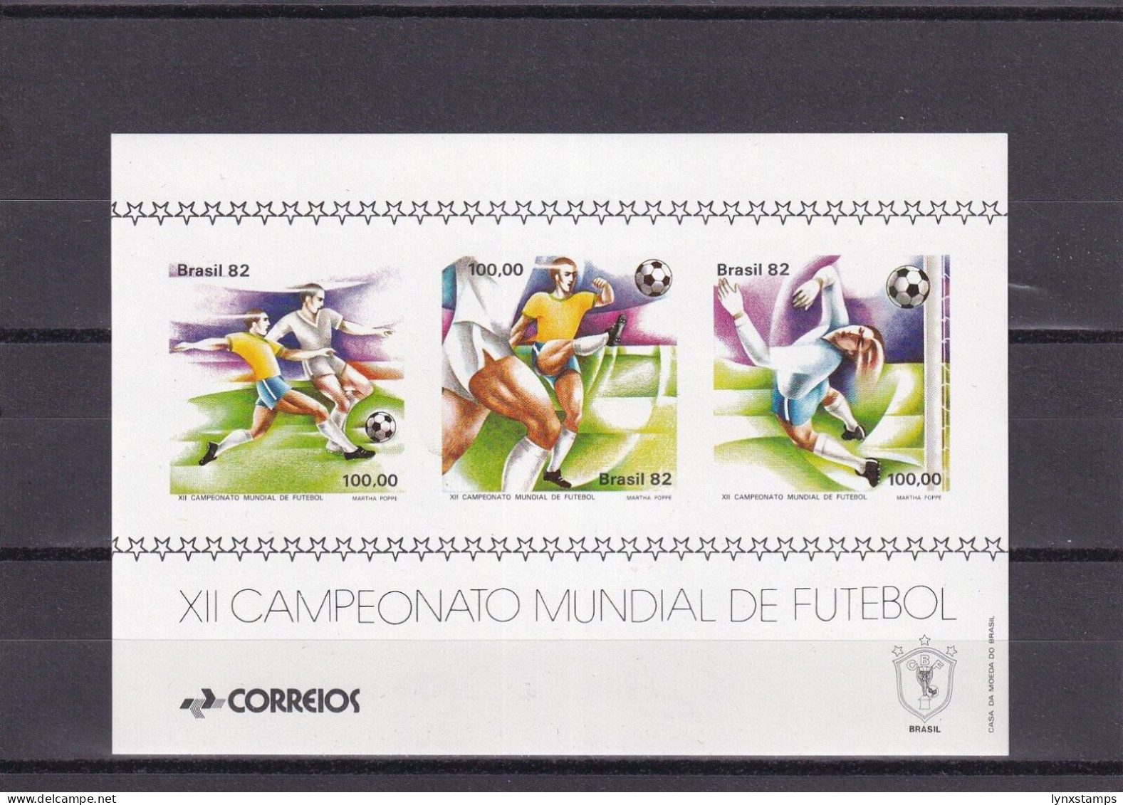 SA06 Brazil 1982 Football World Cup - Spain Minisheet Imperforated - Ungebraucht