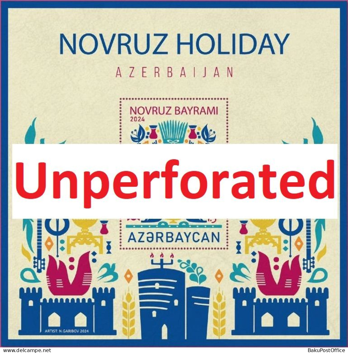 Azerbaijan Stamps 2024 Novruz Holiday MNH Azerpost Souvenir Sheet Unperforated / İmperforated - Aserbaidschan