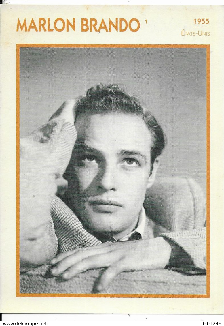AUTRES COLLECTIONS CINEMA FILMOGRAPHIE PHOTO FICHE MARLON BRANDO ETATS-UNIS 1955 - Photographs