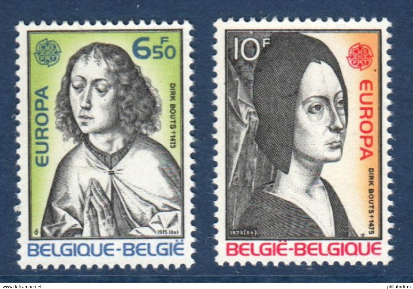 Belgique, België, **, Yv 1757, 1758, Mi 1818, 1819, SG 2388, 2389, Dirk Bouts, Saint-Jean, Veuve Des Décapités, - Religión