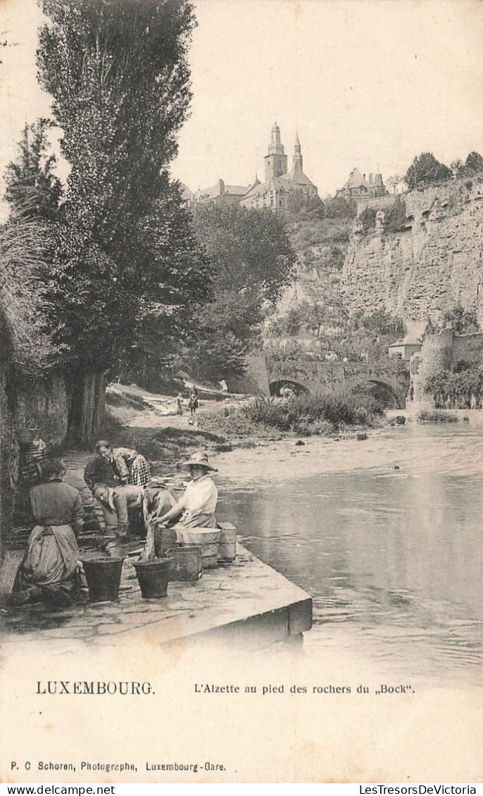 LUXEMBOURG - L'Alzette Au Pied Des Rochers Du Bock - Animé - Carte Postale Ancienne - Luxemburg - Town