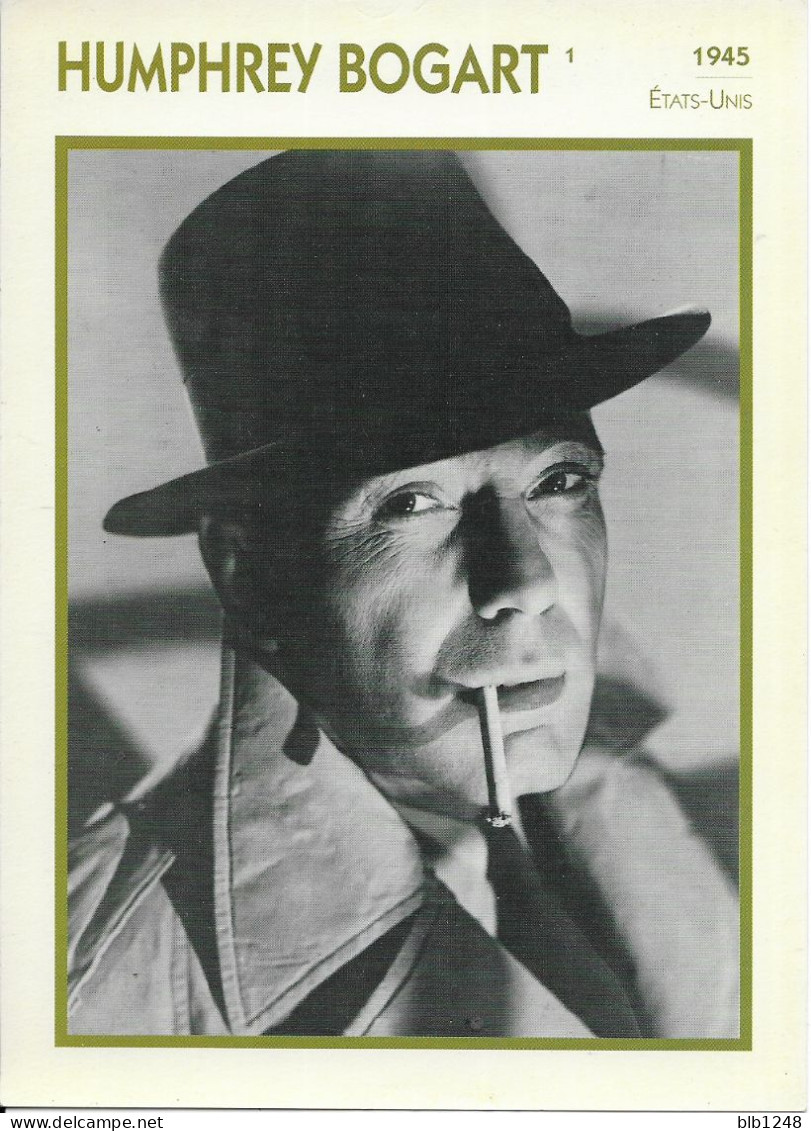 AUTRES COLLECTIONS CINEMA FILMOGRAPHIE PHOTO-FICHE HUMPHREY BOGART ETATS-UNIS 1945 - Photographs