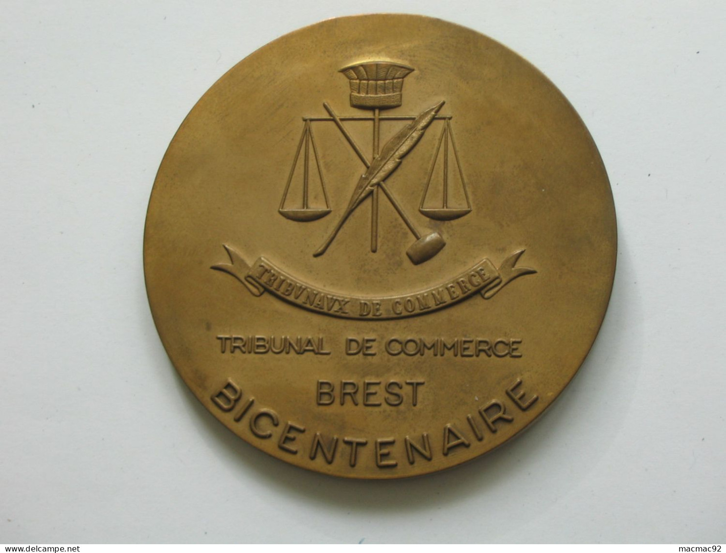 Médaille Chancelier Michel De L'Hospital 1505-1573 - Tribunal De Commerce BREST  **** EN ACHAT IMMEDIAT **** - Professionals / Firms