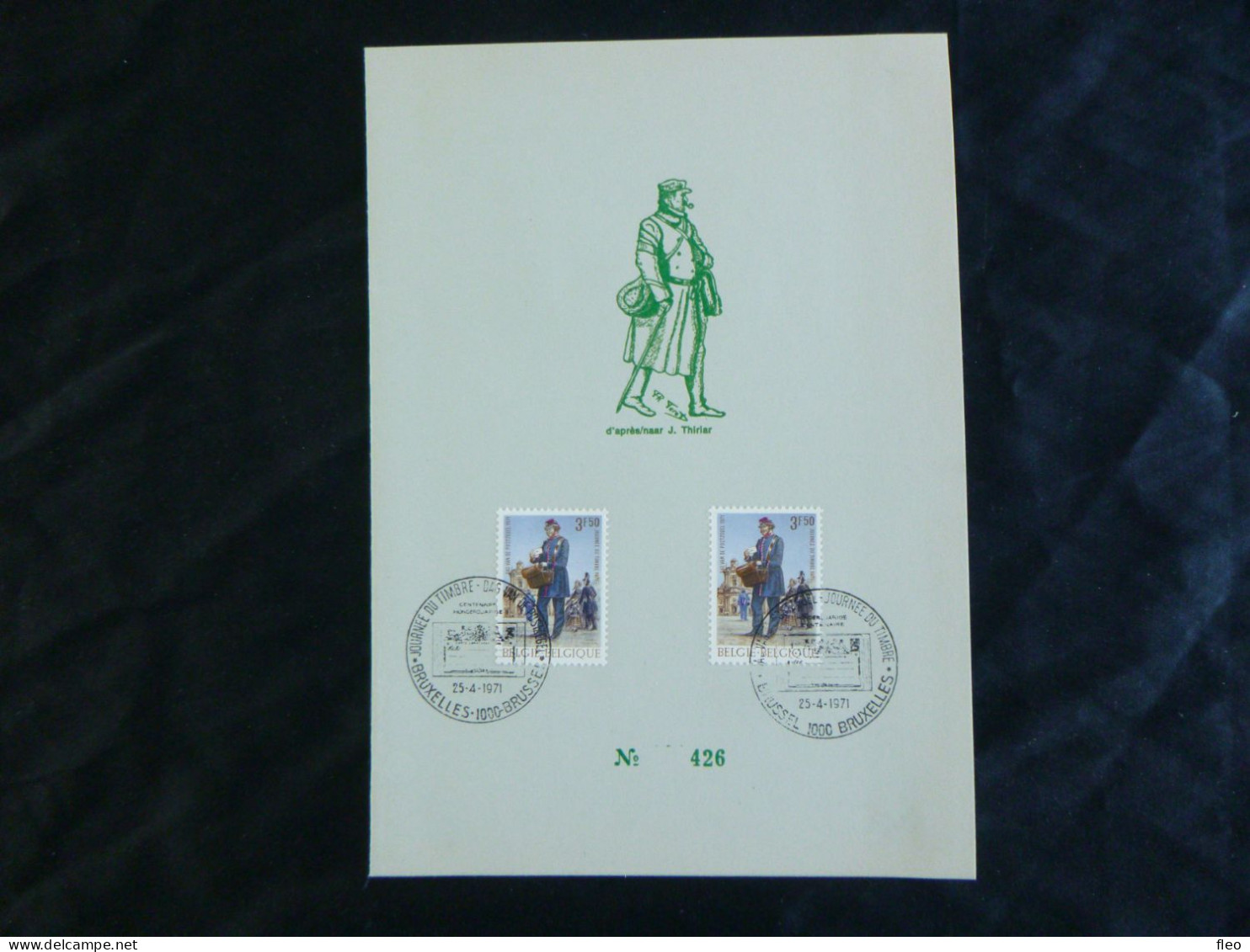 1971 1577 HK/Card Souvenir** (ECHPHIL) : Dag Vd Postzegel /Journée Du Timbre - 1971-1980