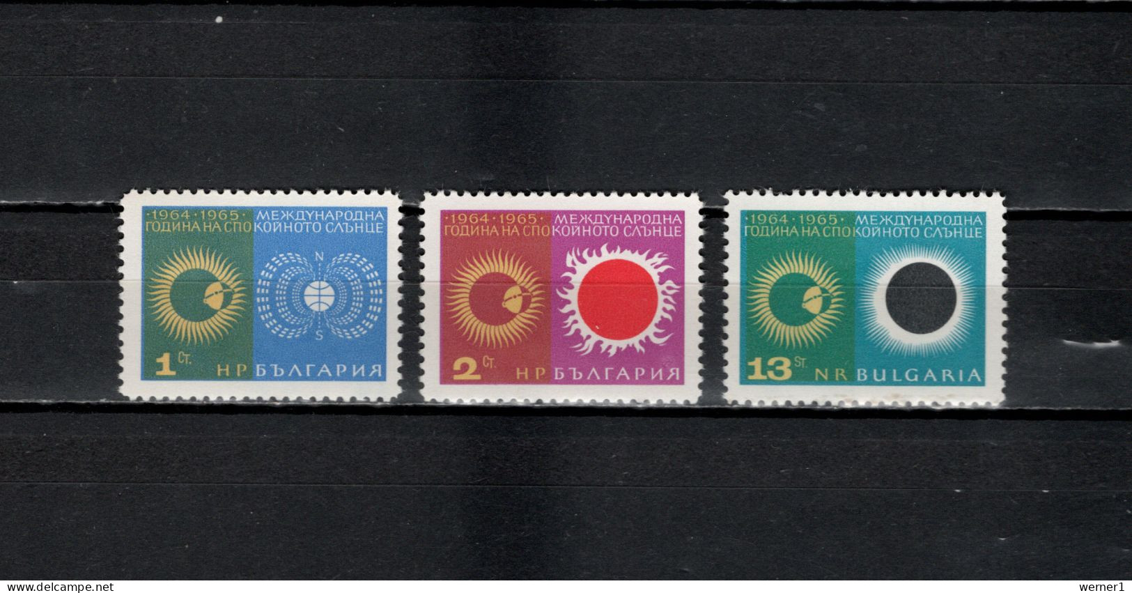 Bulgaria 1965 Space, International Year Of The Quiet Sun Set Of 3 MNH - Europe