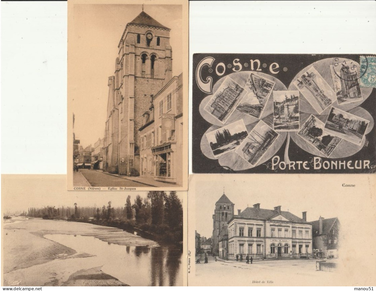 COSNE - Lot De 4 CPA - Cosne Cours Sur Loire