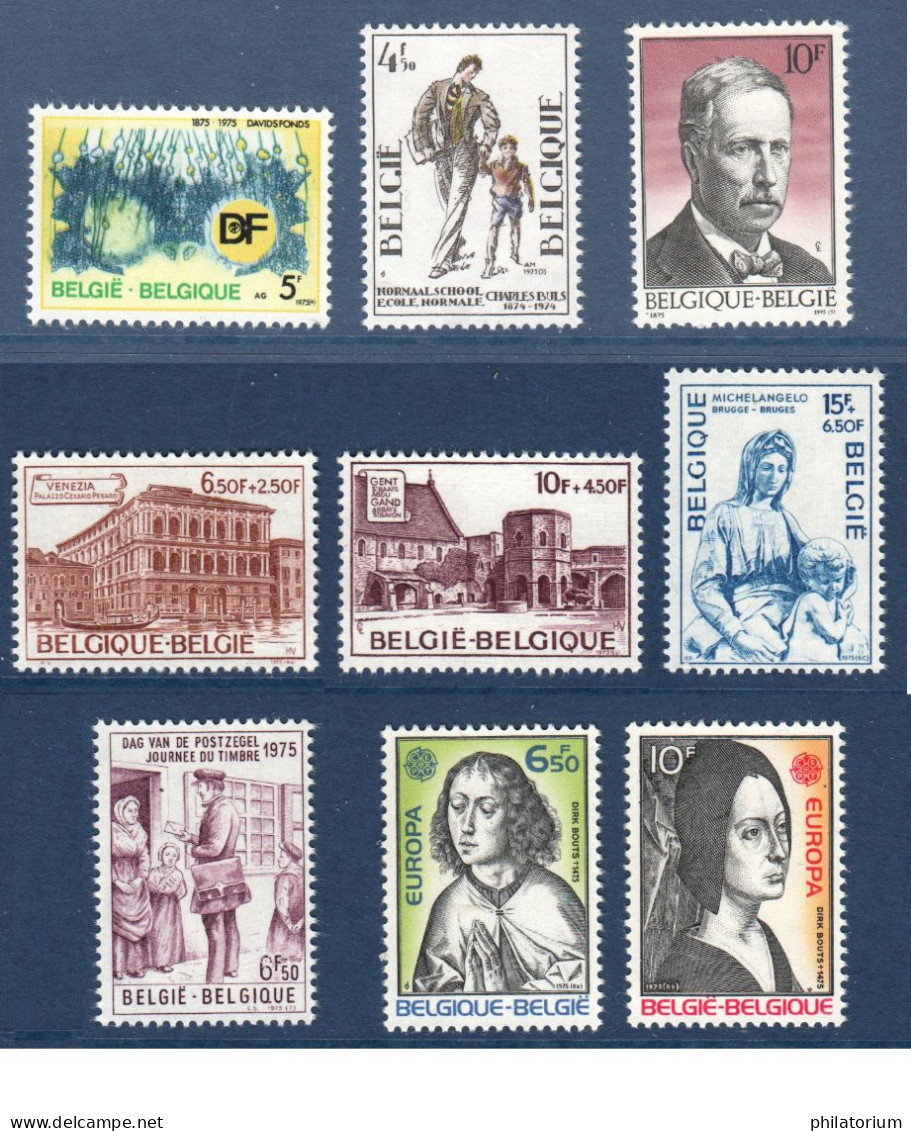 Belgique, België, **, Yv 1750 à 1758, Mi 1809 à 1818, SG 2382 à 2388, - Ongebruikt