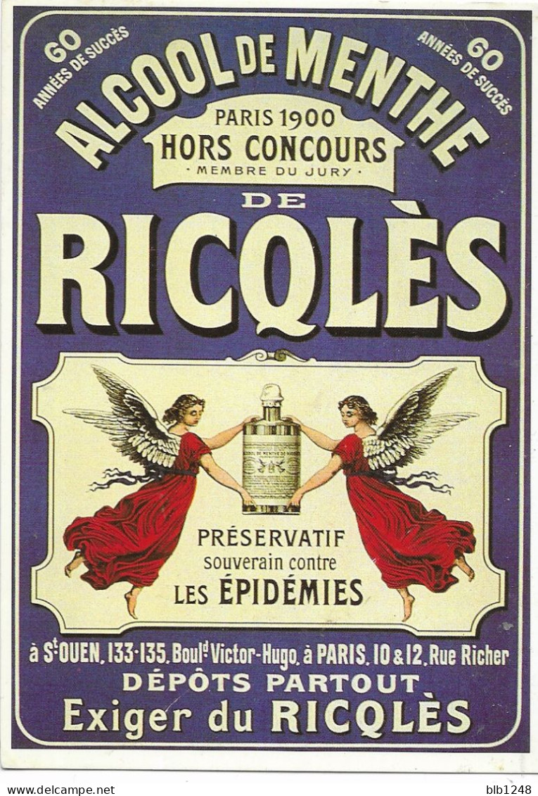 Publicité Alcool De Menthe De Ricqles - Advertising