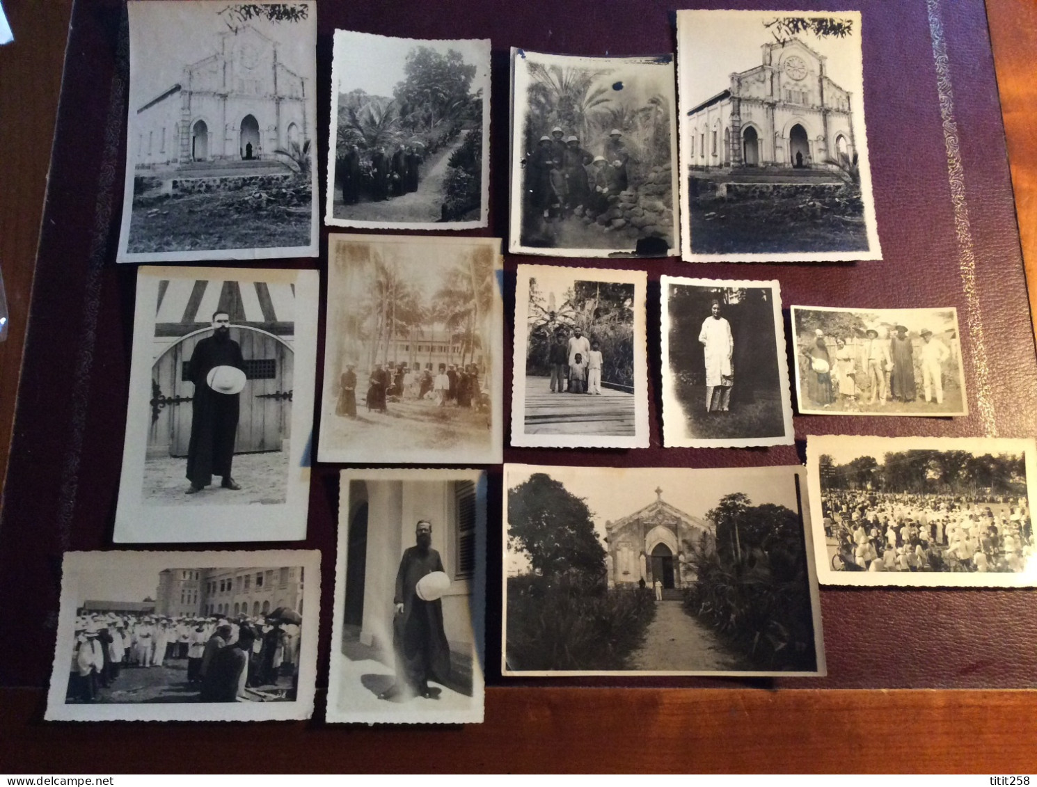 Joli Lot Photos Missionnaires Religion Colonies . Djibouti Cambodge Congo ? Annotées Au Dos . 1934 / 35 - Afrika