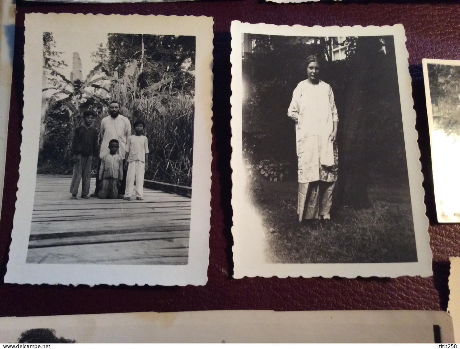 Joli lot photos Missionnaires Religion Colonies . Djibouti Cambodge Congo ? Annotées au Dos . 1934 / 35