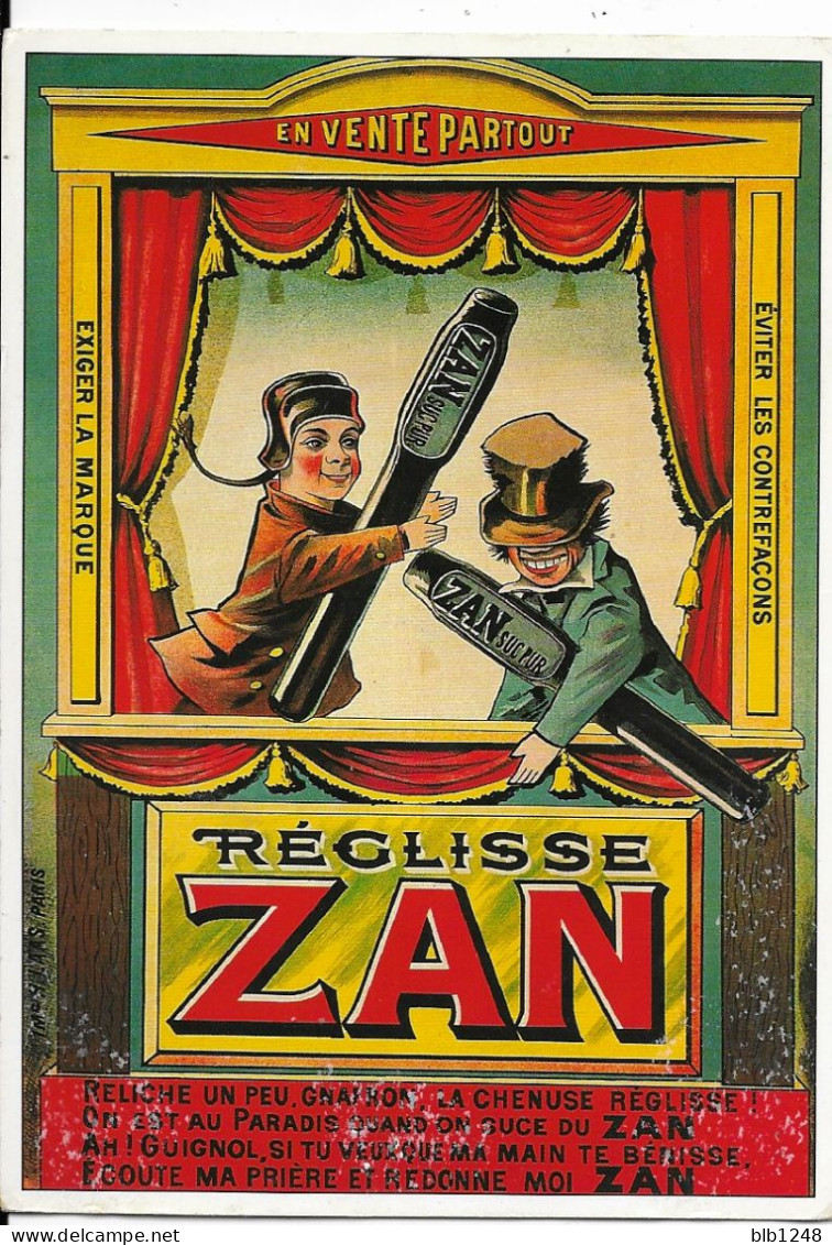 Publicité Reglisse Zan Les Marionnettes - Werbepostkarten