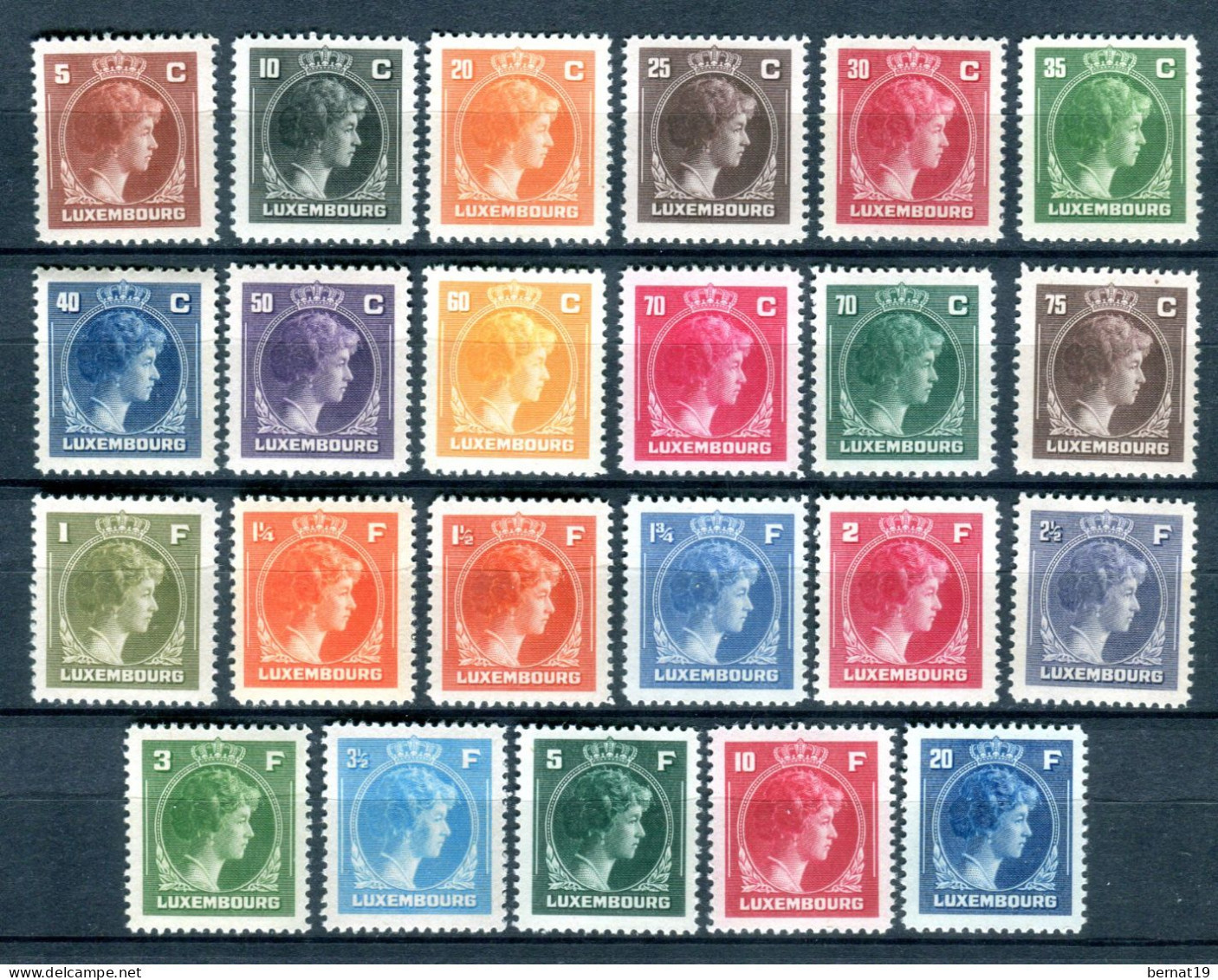 Luxemburgo 1944-46. Yvert 334-55 ** MNH. - Ungebraucht