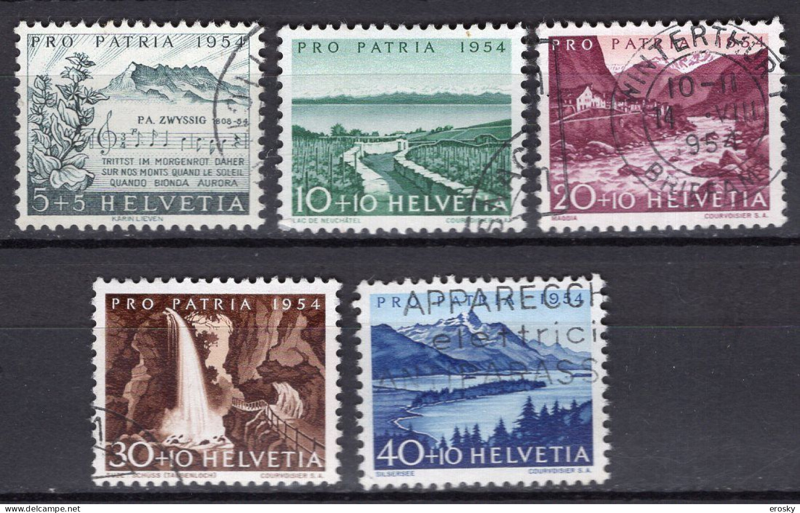 T3124 - SUISSE SWITZERLAND Yv N°548/52 Pro Patria Fete Nationale - Used Stamps