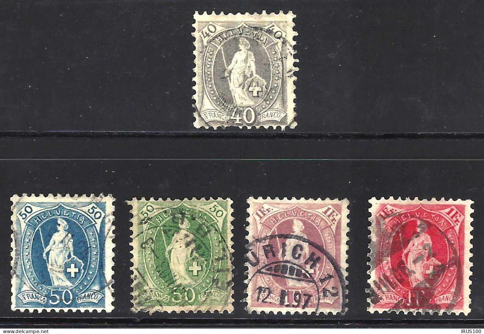 SUISSE SCHWEIZ 1882 - Y&T N° 75 à 79 - Mi: Nr 61 Bis 65 - OBLITÉRÉS - Used Stamps
