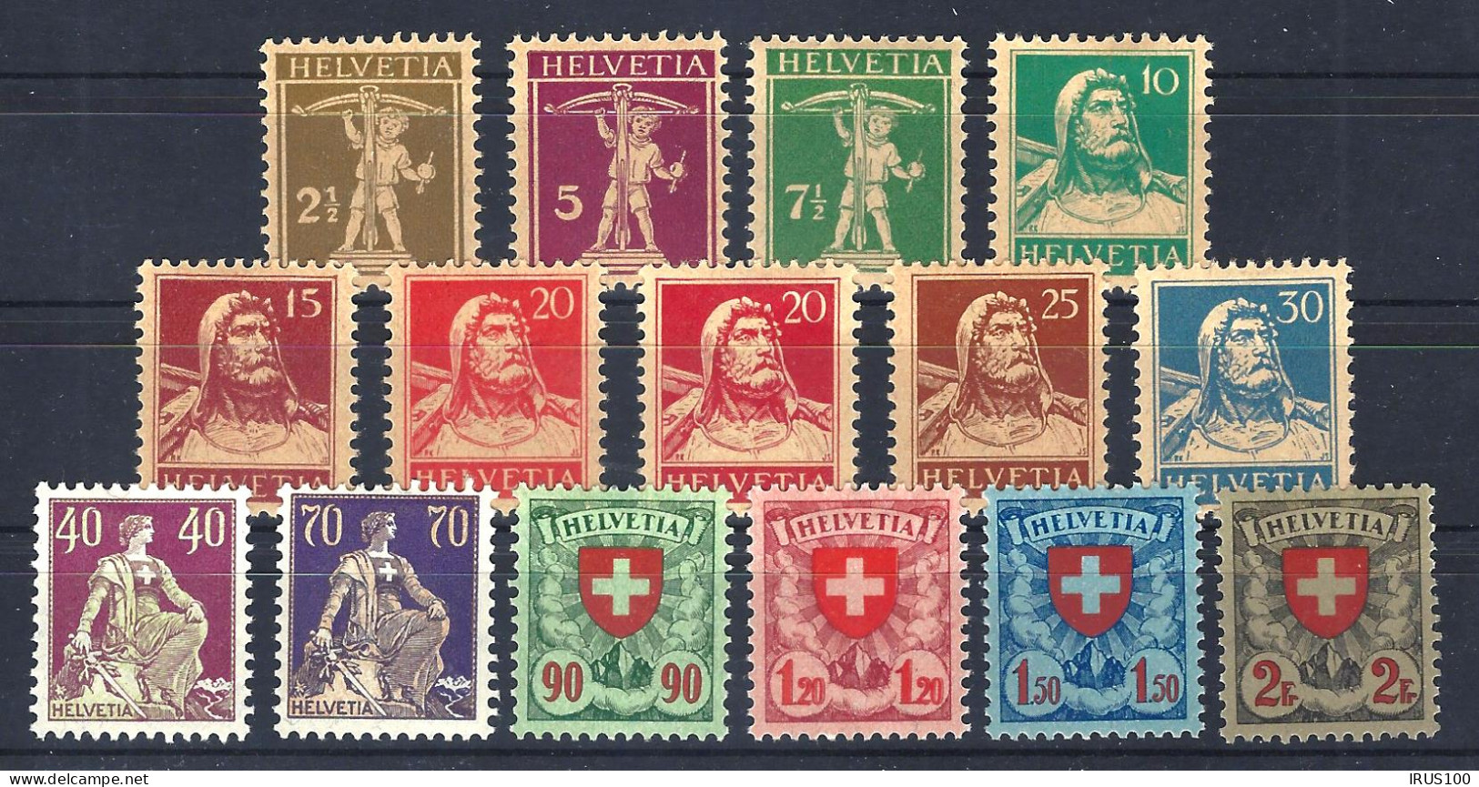 SUISSE SCHWEIZ 1924 / 1927 - Y&T N° 196 à 211 - Neuf - MH * - Unused Stamps