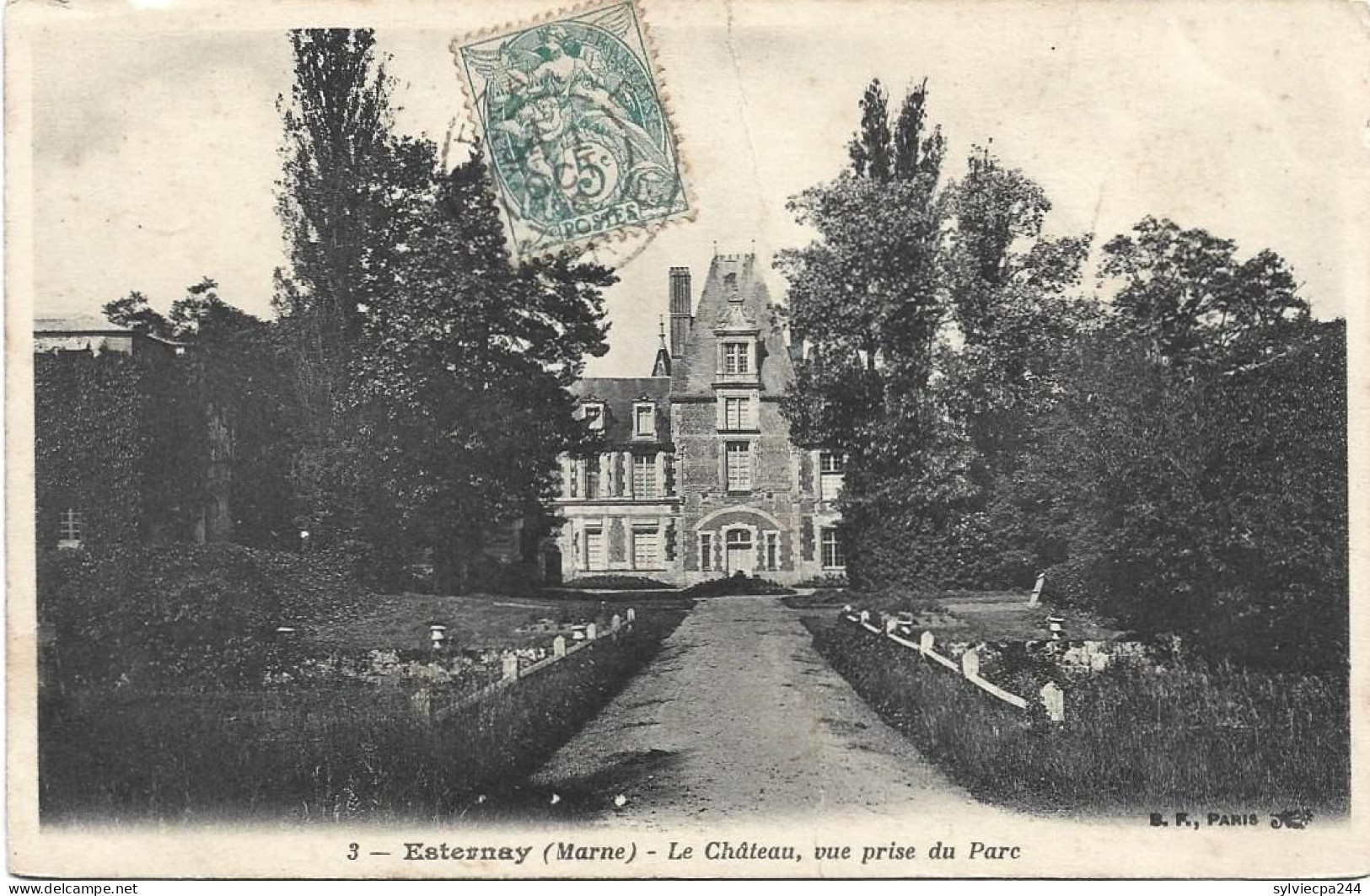 51 - ESTERNAY - LE CHATEAU - VUE PRISE DU PARC - Esternay