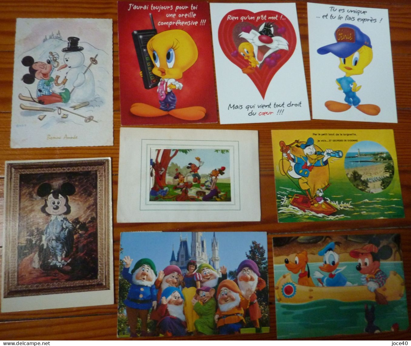 Lot De 9 CPM Disney - Donald - Mickey -Titi Et Gros Minet - Andere & Zonder Classificatie