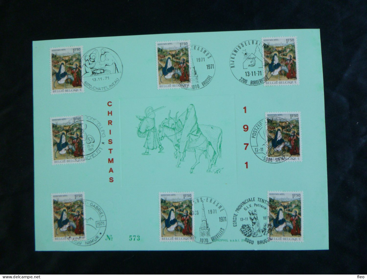 1971 FDC ECHOPHIL FIRST DAY CARD: " Kerstmis /Noél 1971 " - 1971-1980