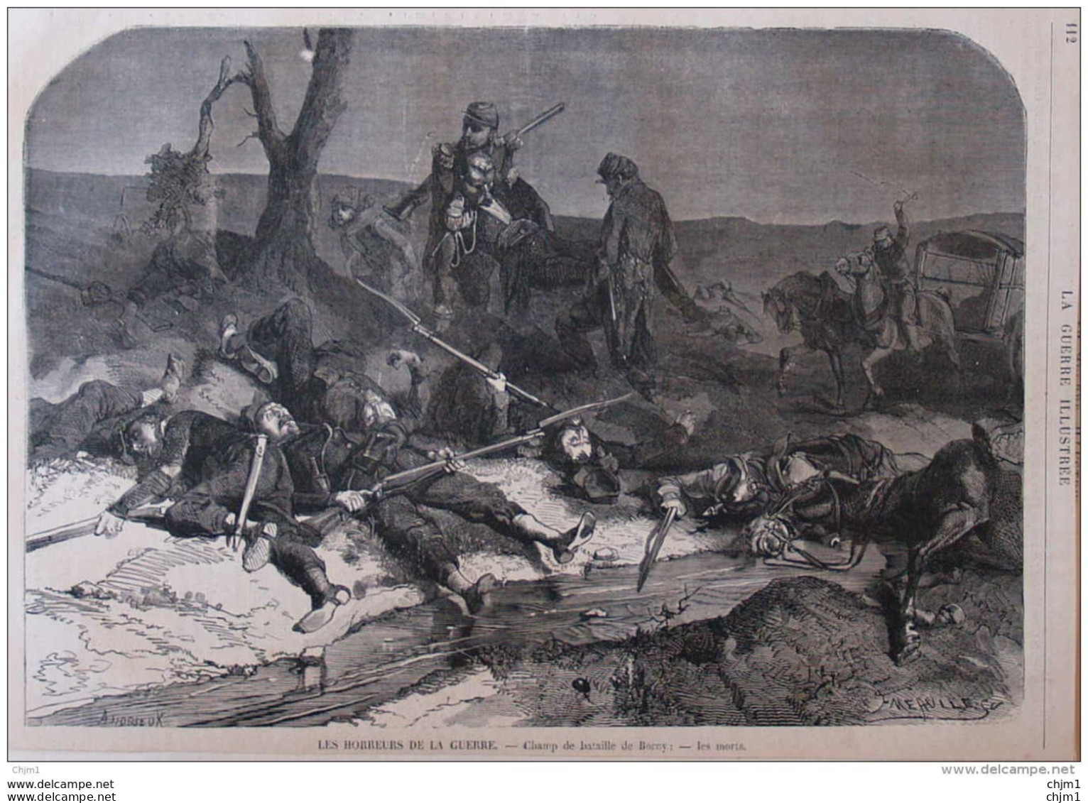 Les Horreurs De La Guerre - Champ De Bataille De Borny - Les Morts - Page Original - 1870 - Documents Historiques