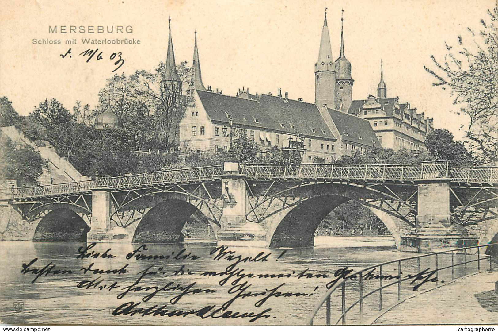 Germany Merseburg Schloss Mit Waterloobrucke - Merseburg