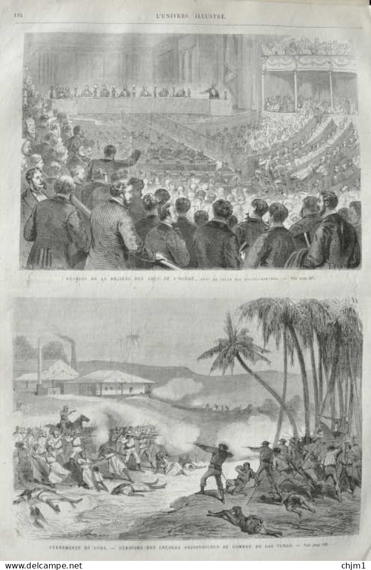 événements De Cuba, Héroisme Des Créoles Prisonnieres Au Combat De Las Tunas - Page Original - 1870 - Historische Dokumente