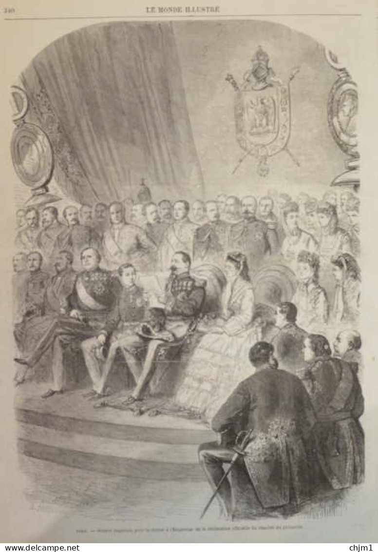 Paris, Séance Impériale Pour La Remise à L'Empereur De La Déclaration Officielle Du Résultat -  Page Originale - 1870 - Documentos Históricos