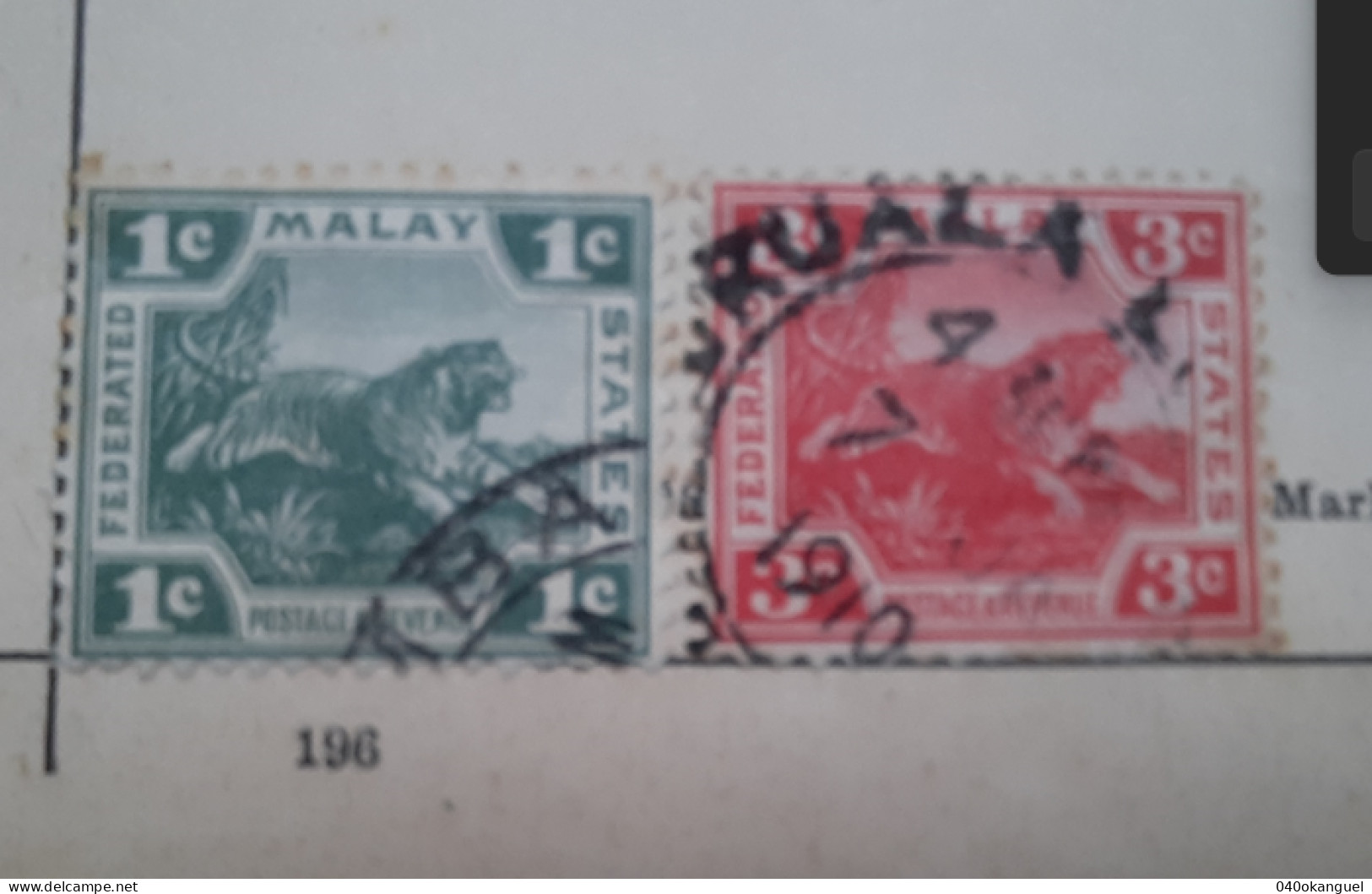 Federated Malay States - Malaysia - 2 Marken Von 1901 Gem. Scan - Malaya (British Military Administration)