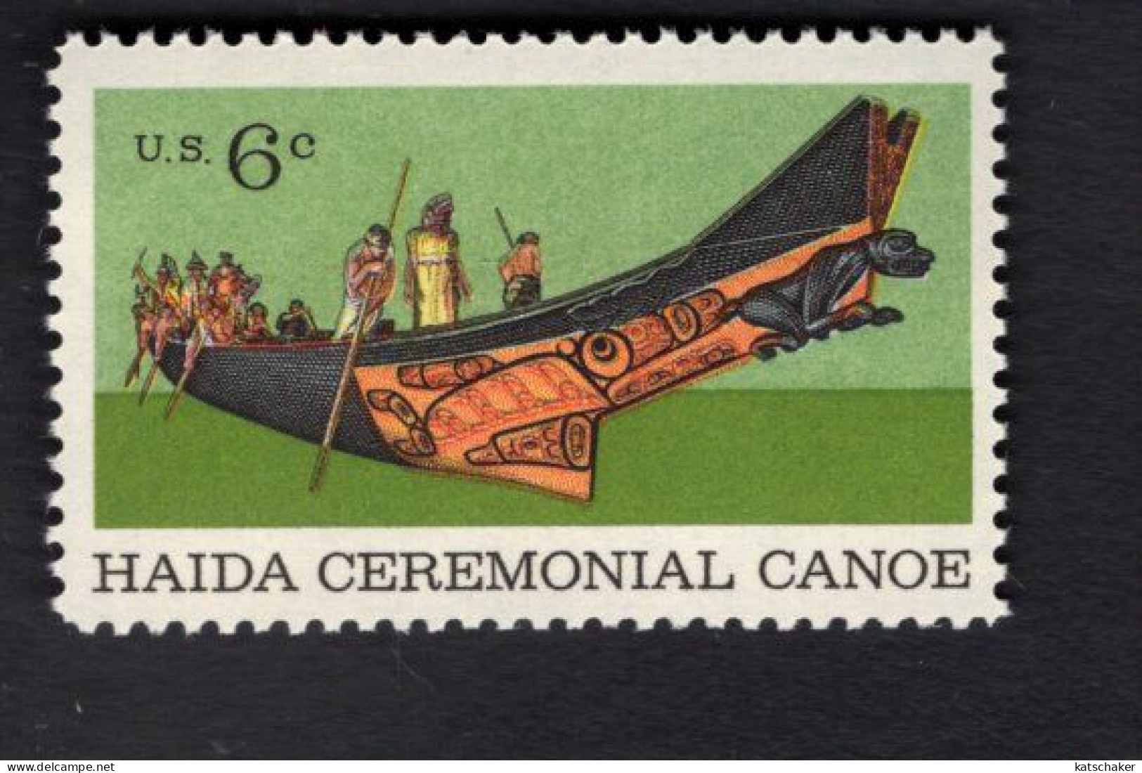 2011771580 1970 (XX) SCOTT 1389 POSTFRIS MINT NEVER HINGED  - TLINGIET CHIEF IN HAIDA CEREMONIAL CANOE - Unused Stamps