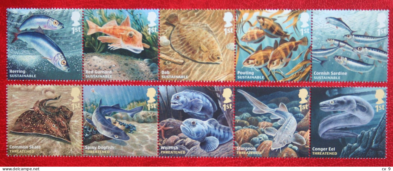 Edible Fish Strips Vis Poisson (Mi 3611-3620) 2014 POSTFRIS MNH ** ENGLAND GRANDE-BRETAGNE GB GREAT BRITAIN - Neufs