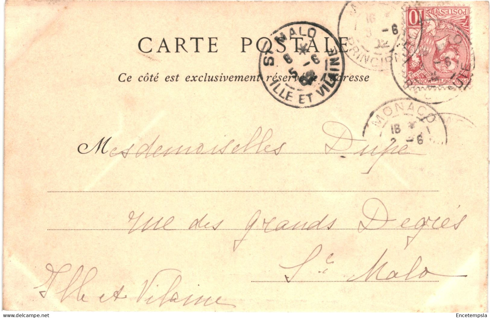 CPA Carte Postale  Monaco Monte-Carlo  Vue Générale Prise De Monaco 1902  VM79807 - Monte-Carlo