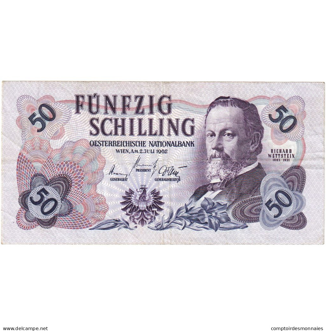 Billet, Autriche, 50 Schilling, 1956-1965, 1962-07-02, KM:137a, TTB+ - Autriche