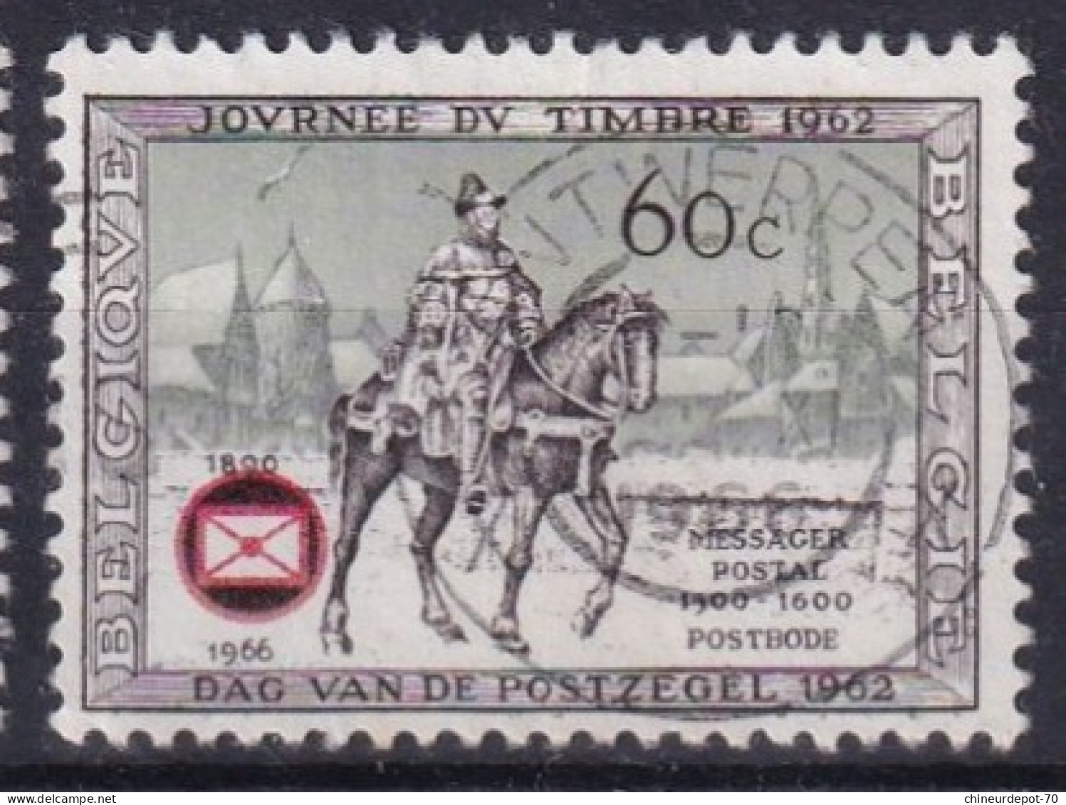 Journée Du Timbre 1962 Bruxelles Soignies Antwerpen Temploux Virton Bastogne Statte Huy Elsenborn - Used Stamps
