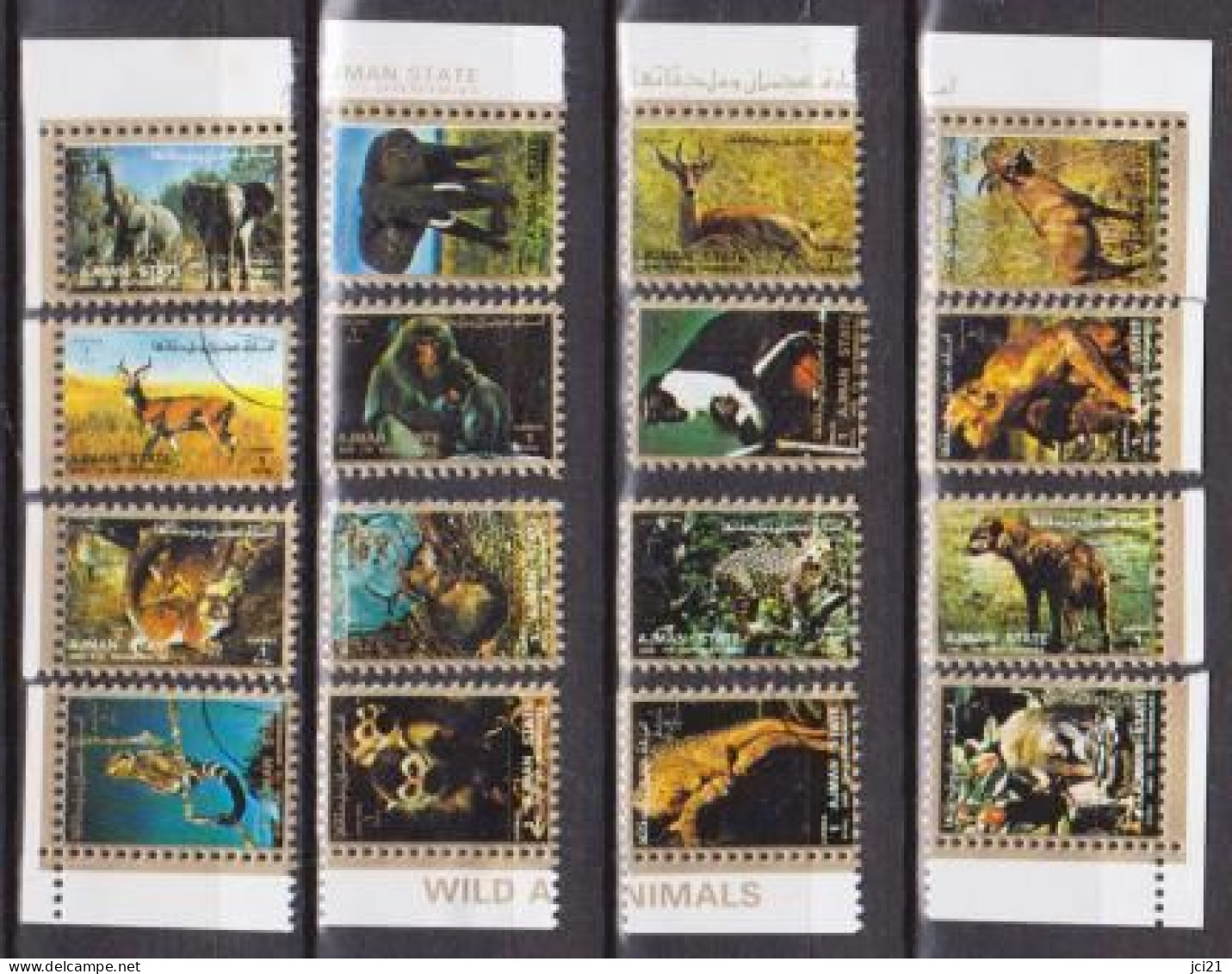 AJMAN LOT DE 16 " ANIMAUX SAUVAGES " (1238)_Ti404 - Adschman