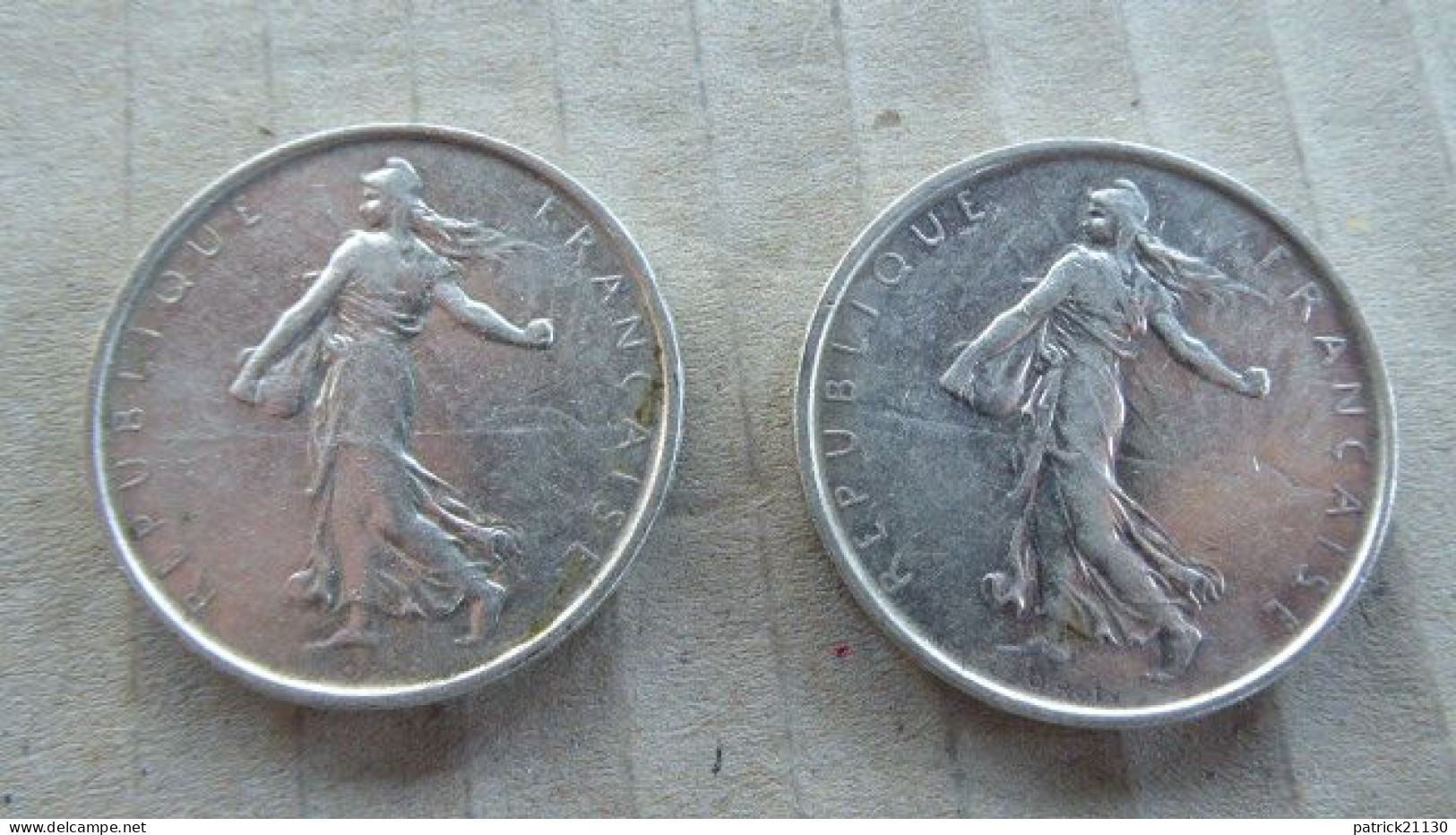 2 PIECES DE 5 F ARGENT 1961/1962 - 5 Francs