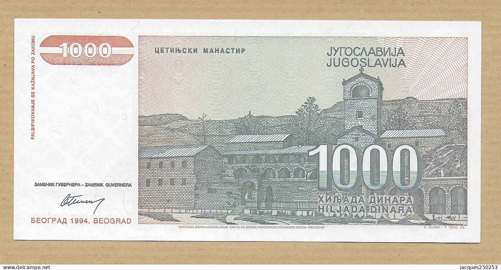 1000 DINARA 1994 NEUF - Jugoslawien