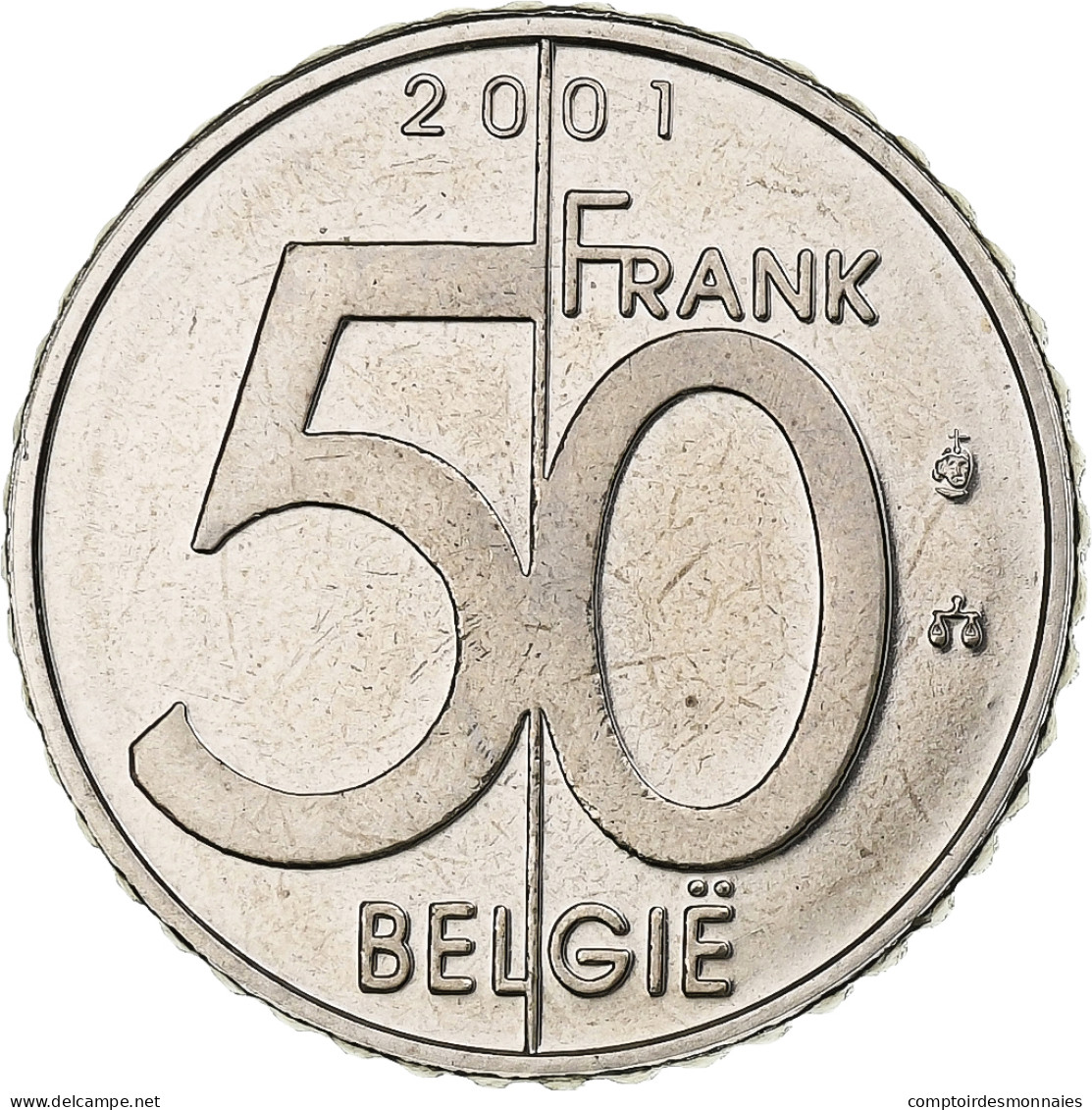 Belgique, Albert II, 50 Francs, 50 Frank, 2001, Bruxelles, Nickel, SPL, KM:194 - 50 Francs