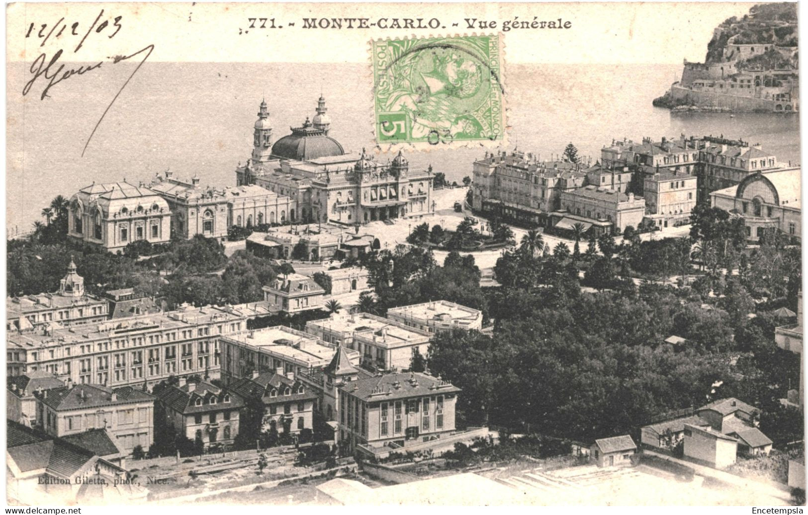 CPA Carte Postale  Monaco Monte-Carlo  Vue Générale  1903  VM79810 - Monte-Carlo