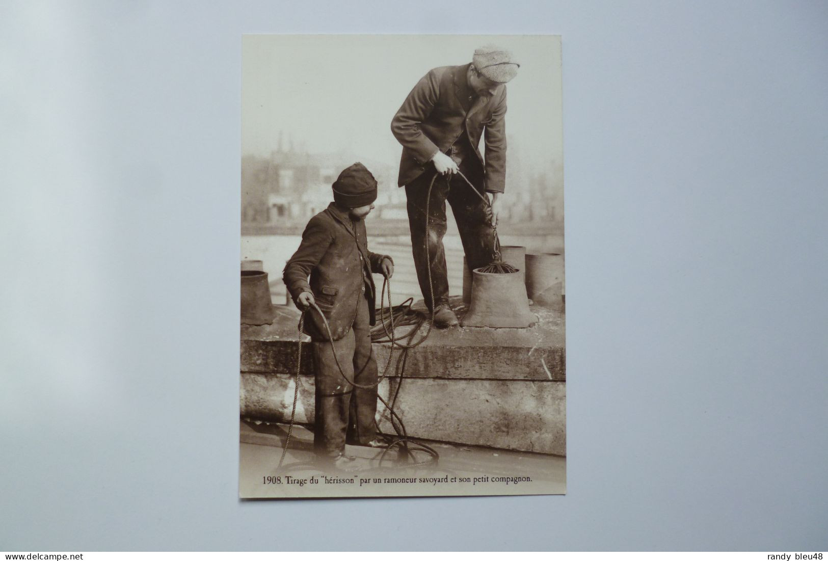 RAMONEUR  -  Tirage Du " Hérisson "  Par Un Ramoneur Savoyard Et Son Petit Compagnon    ( 1908 )   -  éditions ATLAS - Ambachten