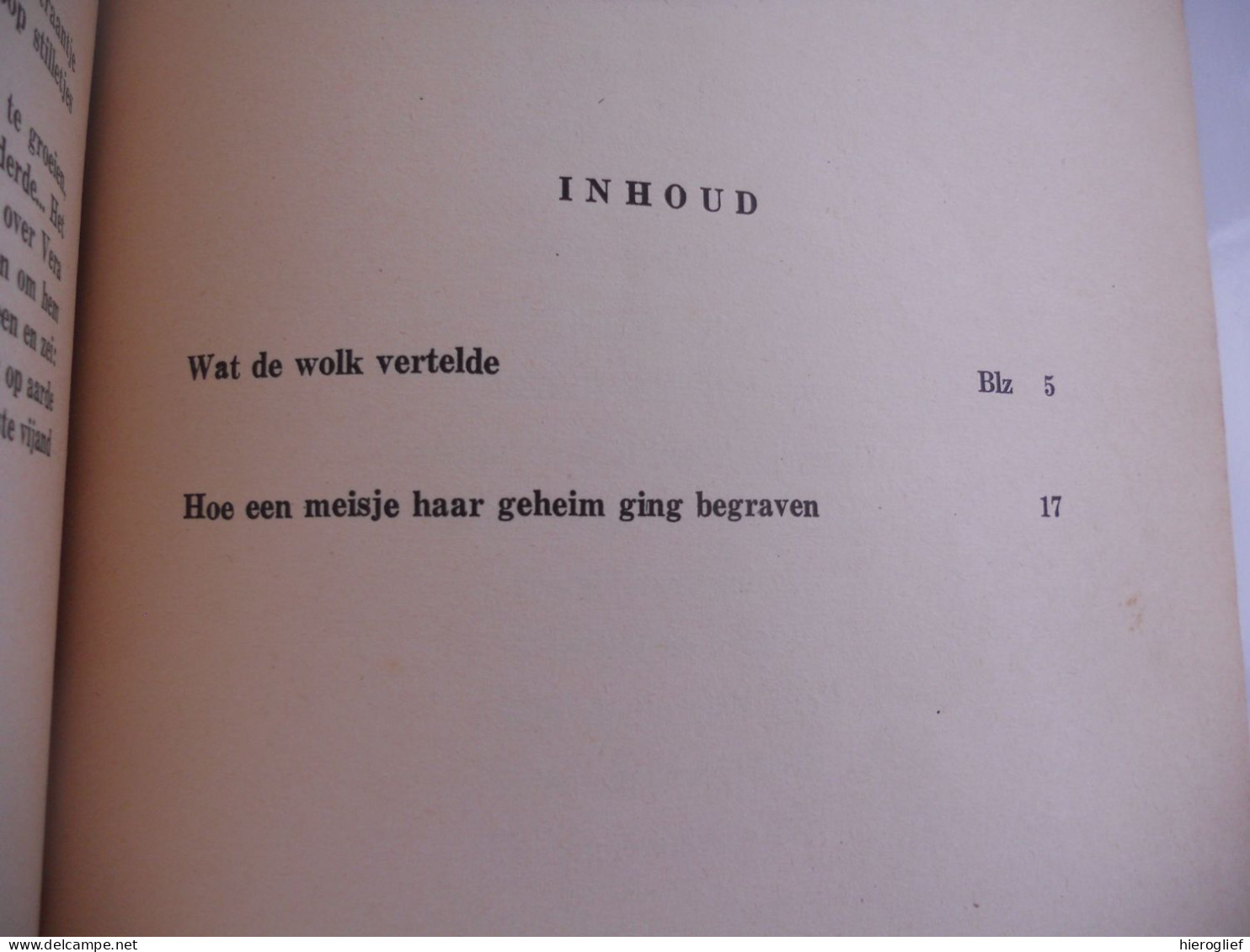 WAT DE WOLK VERTELDE - HOE EEN MEISJE HAAR GEHEIM GING BEGRAVEN Door Hilda Casteels 1956 Illustratie  Nelly Degouy - Giovani