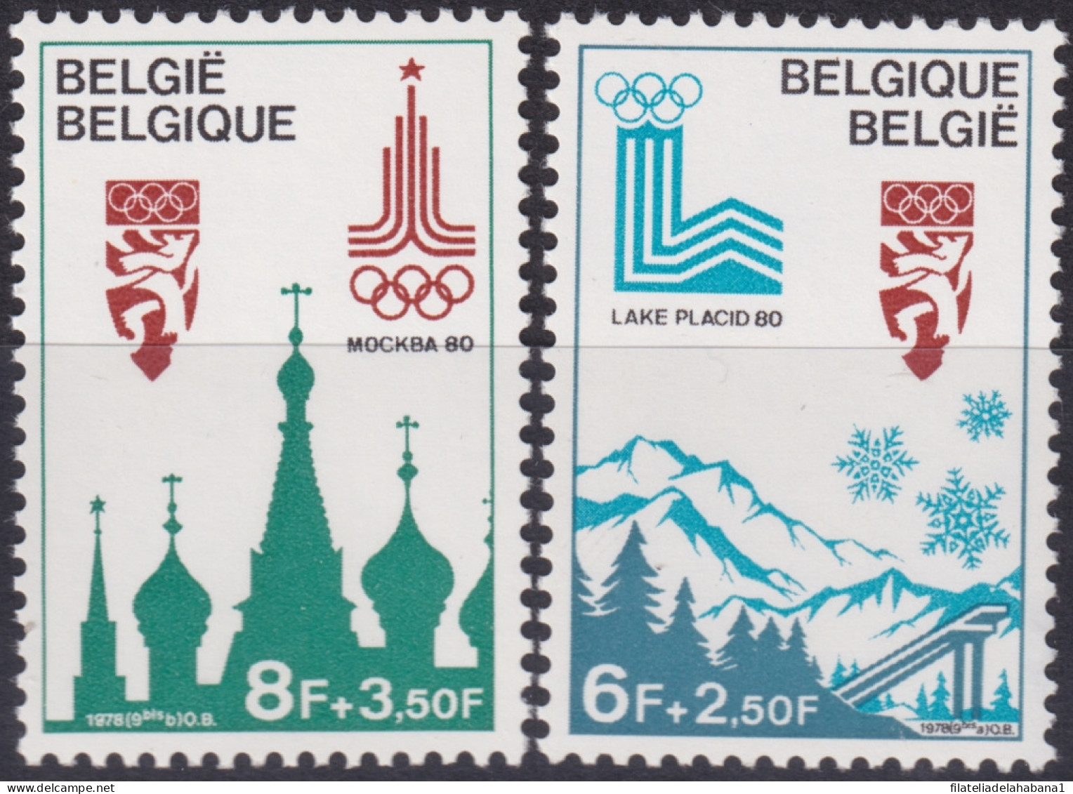 F-EX49263 BELGIUM MNH 1978 MOSCOW & LAKE PLACID PRE - OLYMPIC GAMES ATHLETISM.  - Sommer 1980: Moskau