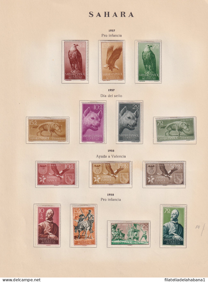 F-EX44069 SAHARA SPAIN COLONIES COLLECTION LOTS USED & UNUSED. 