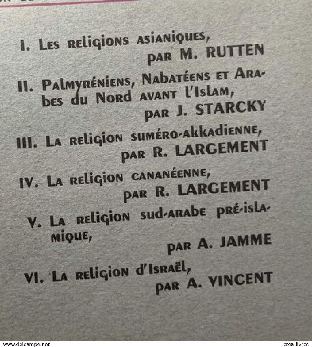 Histoire Des Religions - TOME 3 + TOME 4 + TOME 5 - Religión